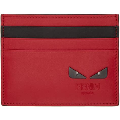 fendi black bag bugs monster eye card holder|Fendi Monster Bug's Eye Card Holder Black Leather Italy  .